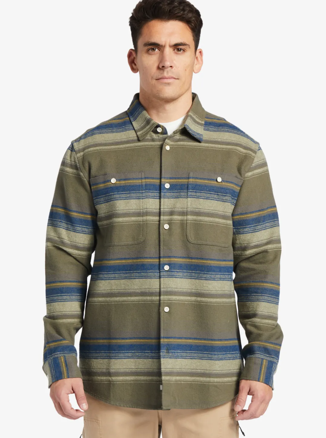 Mens Quiksilver Shirts & Polos|Waterman Lowest Tide Flannel Long Sleeve Top