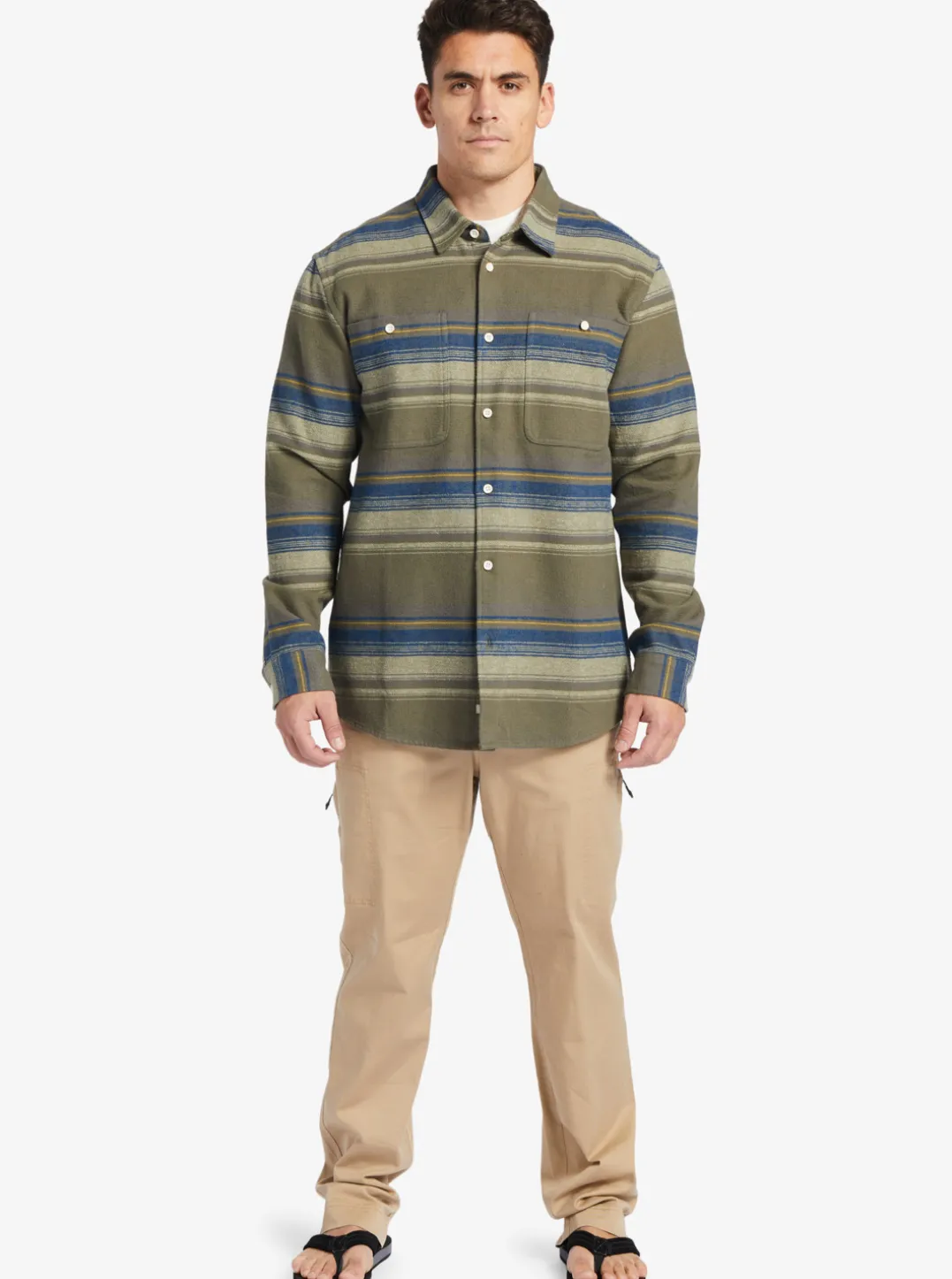 Mens Quiksilver Shirts & Polos|Waterman Lowest Tide Flannel Long Sleeve Top