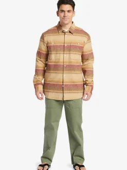 Mens Quiksilver Shirts & Polos|Waterman Lowest Tide Flannel Long Sleeve Top
