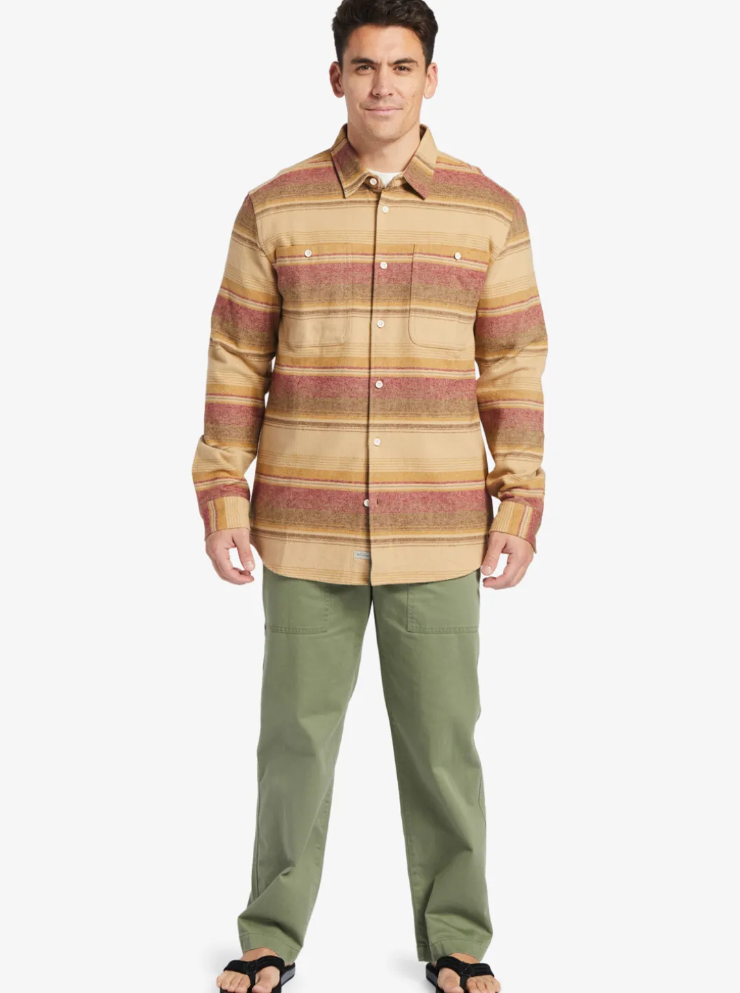 Mens Quiksilver Shirts & Polos|Waterman Lowest Tide Flannel Long Sleeve Top