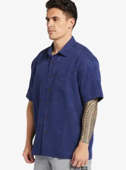 Mens Quiksilver Shirts & Polos|Waterman Manele Bay Short Sleeve Shirt
