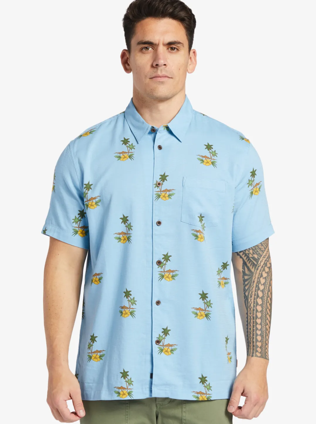 Mens Quiksilver Shirts & Polos|Waterman Micronesia Woven Shirt
