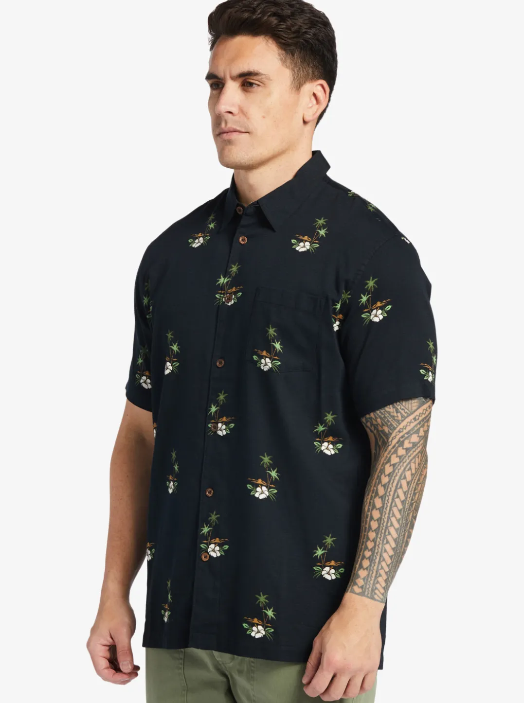 Mens Quiksilver Shirts & Polos|Waterman Micronesia Woven Shirt