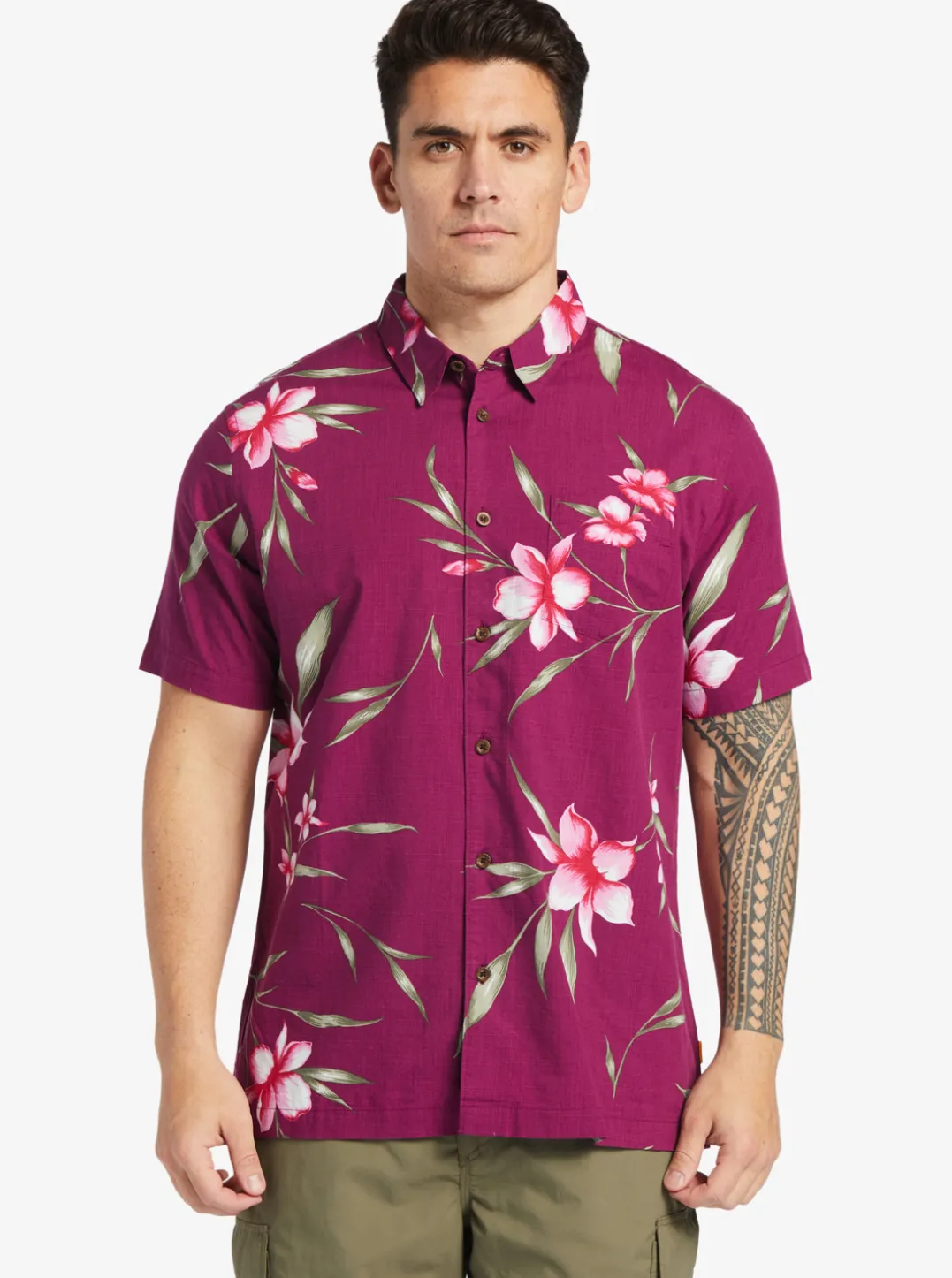 Mens Quiksilver Shirts & Polos|Waterman Night Bloomer Woven Shirt