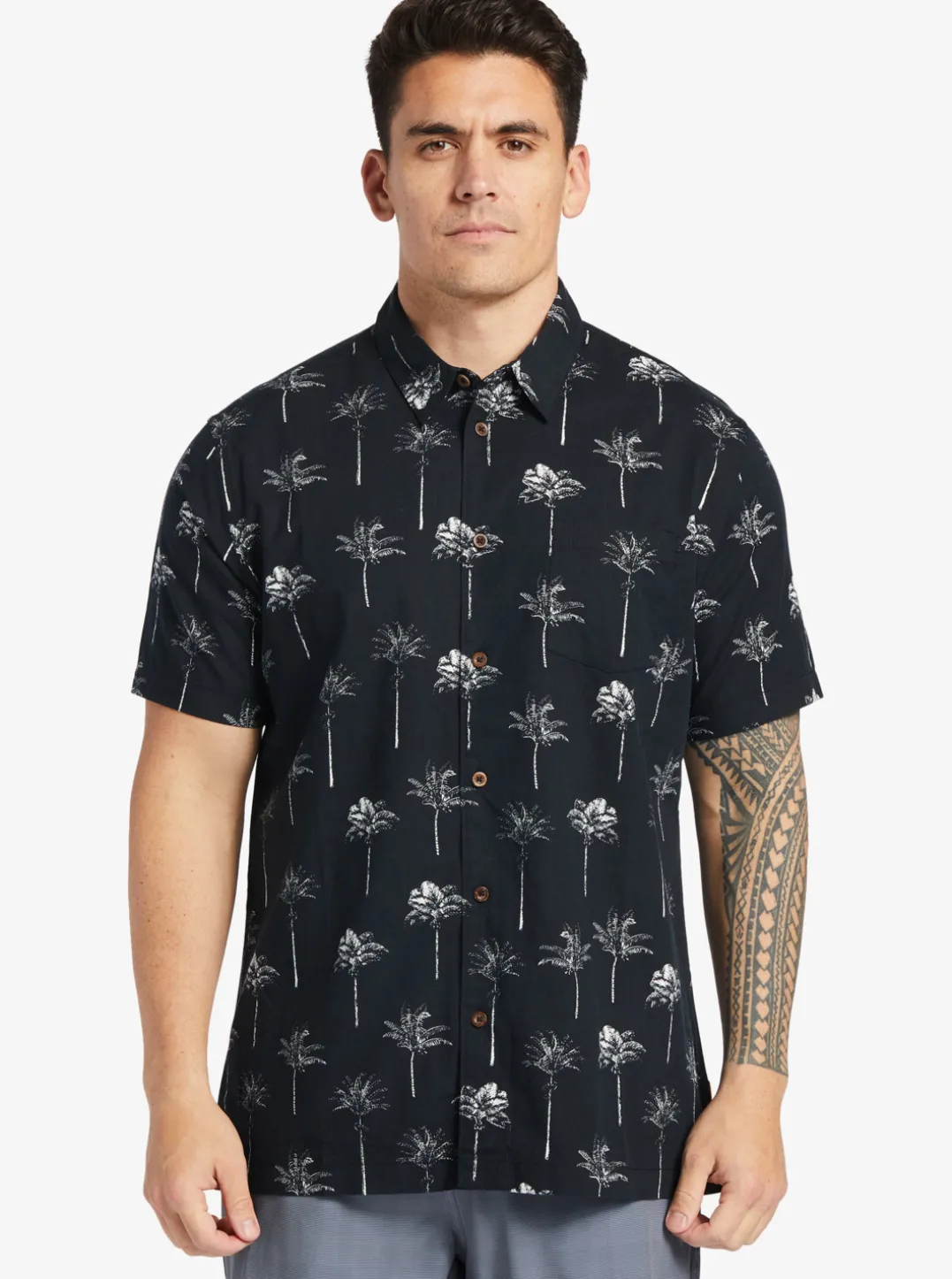 Mens Quiksilver Shirts & Polos|Waterman Palm Friday Woven Shirt
