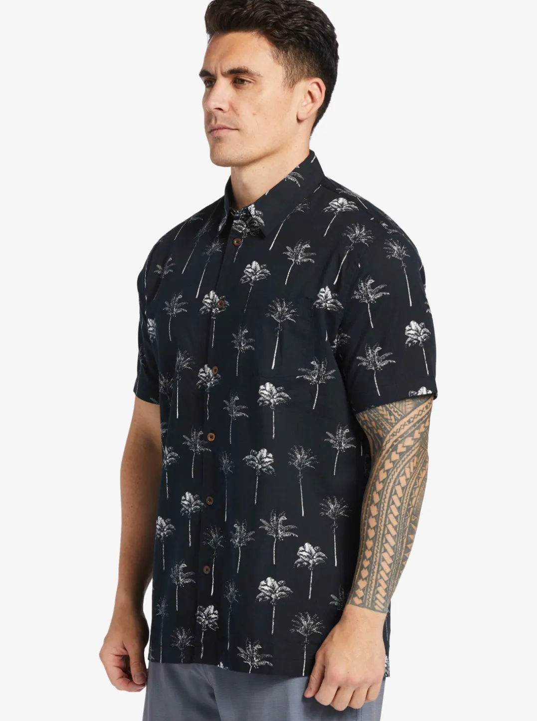 Mens Quiksilver Shirts & Polos|Waterman Palm Friday Woven Shirt