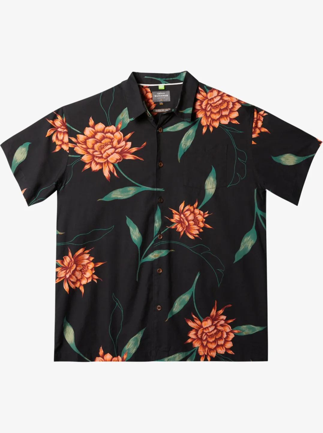 Mens Quiksilver Shirts & Polos|Waterman Perfect Bloom Short Sleeve Shirt