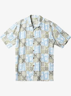 Mens Quiksilver Shirts & Polos|Waterman Plaid Flight Short Sleeve Shirt