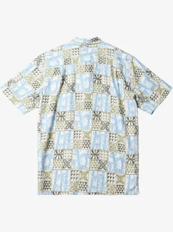 Mens Quiksilver Shirts & Polos|Waterman Plaid Flight Short Sleeve Shirt