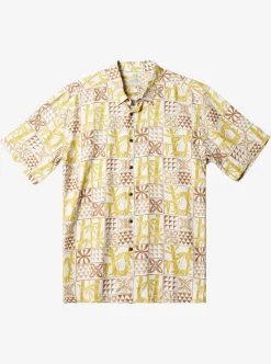 Mens Quiksilver Shirts & Polos|Waterman Plaid Flight Short Sleeve Shirt