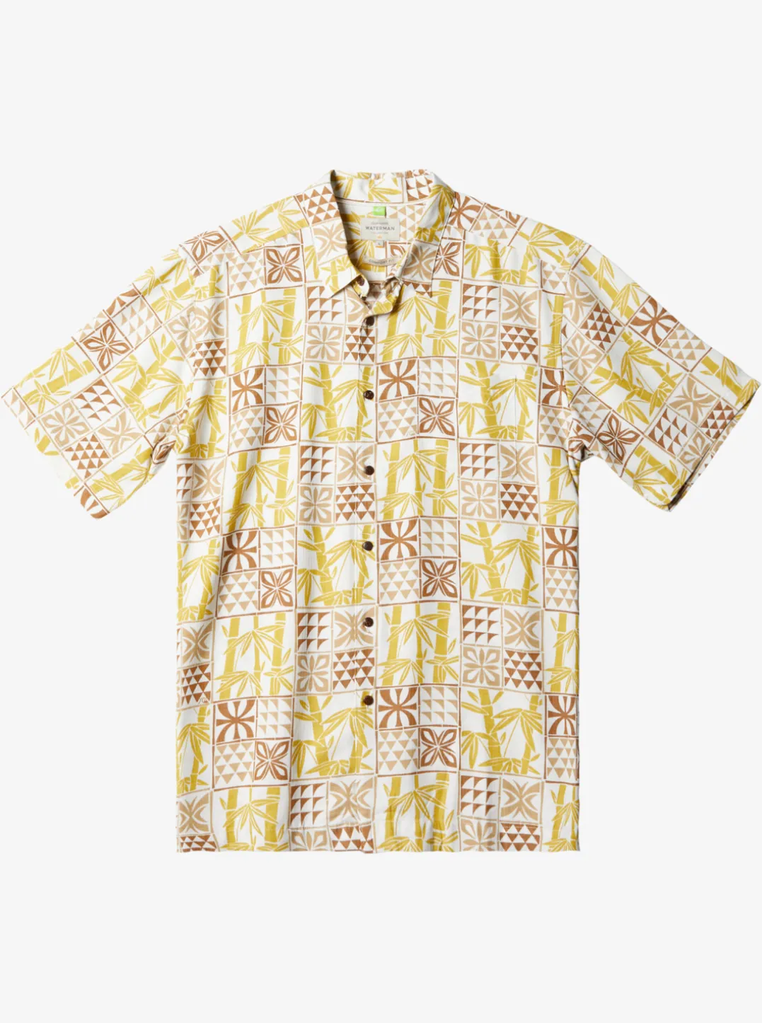 Mens Quiksilver Shirts & Polos|Waterman Plaid Flight Short Sleeve Shirt