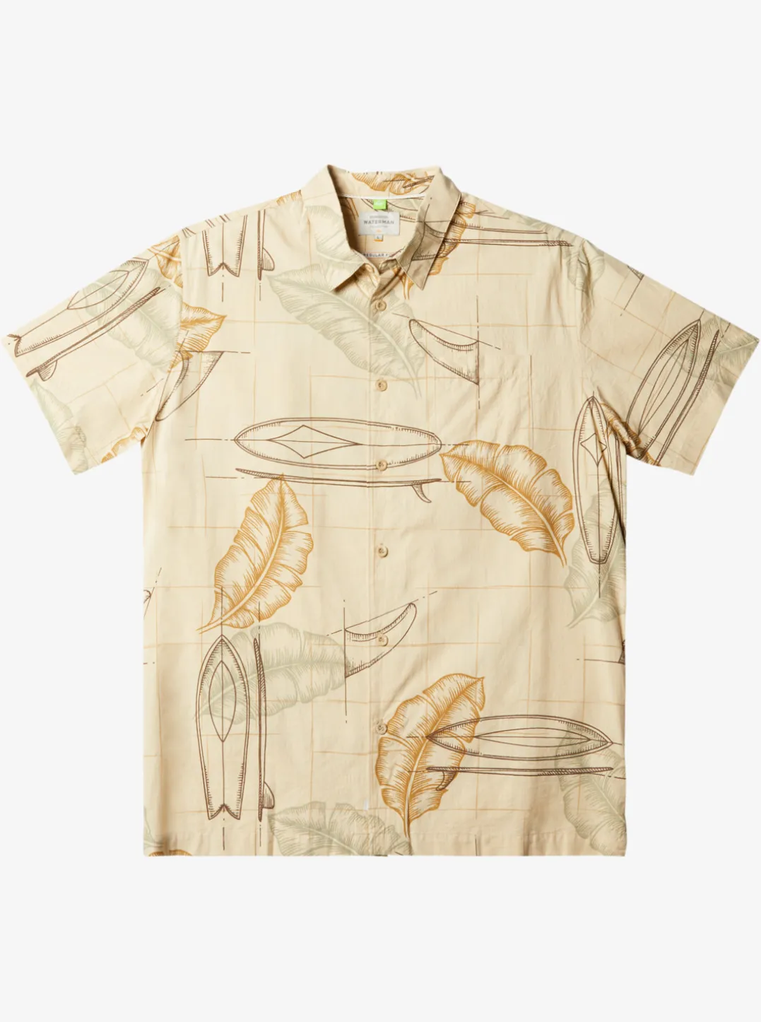 Mens Quiksilver Shirts & Polos|Waterman Right Point Short Sleeve Shirt