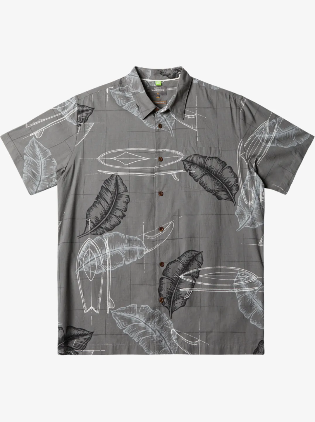 Mens Quiksilver Shirts & Polos|Waterman Right Point Short Sleeve Shirt