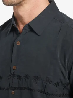 Mens Quiksilver Shirts & Polos|Waterman Tahiti Palms Premium Anti-Wrinkle Shirt